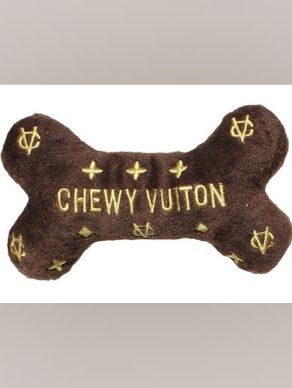 Chewy Vuiton Bone Dog Toy